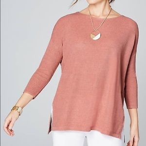 J. JILL Pure Jill Relaxed Pullover in Rose Pink